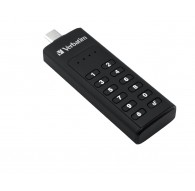 Verbatim Keypad Secure - USB 3.0 Drivecon tastierino d'accesso e crittografia dei dati - 128 GB - Black