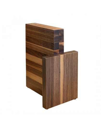 Magnetic block for 6 knives made of Artelegno walnut wood