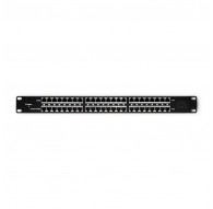 Патч-панель Qoltec RACK | 48V | 24 порта | Пассивный PoE инжектор | Черный
