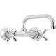 Wall-mounted washbasin mixer