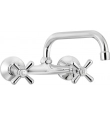Wall-mounted washbasin mixer