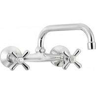 Wall-mounted washbasin mixer