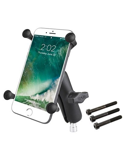 RAM Mounts X-Grip Large Phone Mount with Motorcycle Handlebar Clamp Base