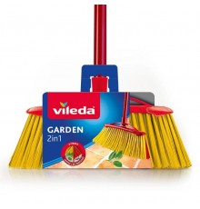 Broom VILEDA 2in1 Garden Outdoor (red/yellow)