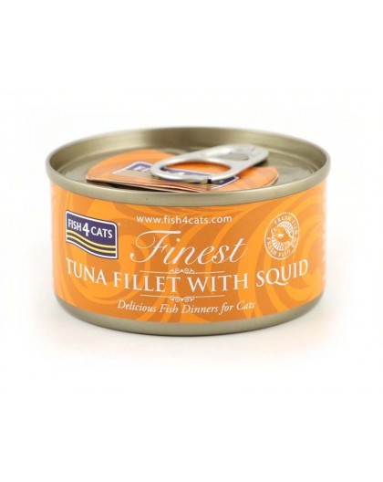 FISH4CATS Tuna fillet with squid - wet cat food - 70g