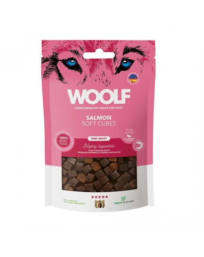 WOOLF Soft Cubes Salmon - dog treat - 100g