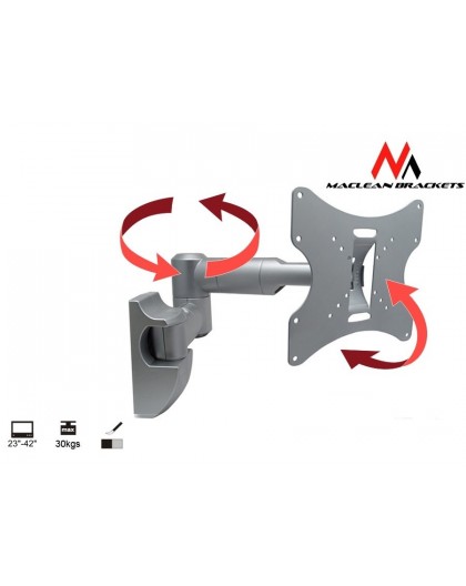 TV Wall Mount Bracket LCD LED Plasma 23-42'' up to 30kg max vesa 200x200 Silver