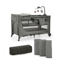 KinderKraft travel cot JOY 2 DARK GREY