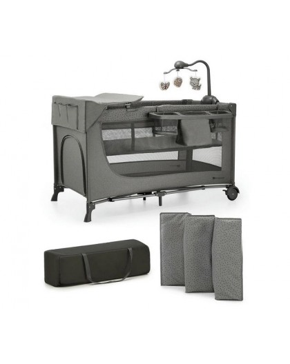 KinderKraft travel cot JOY 2 DARK GREY