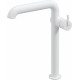 Tall washbasin mixer with rectangular spout