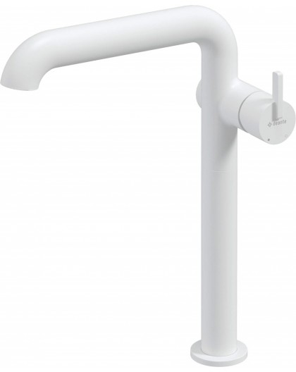 Tall washbasin mixer with rectangular spout