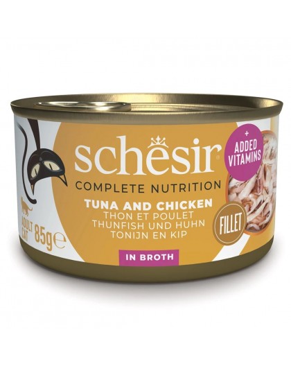 SCHESIR in cooking water Tuna with chicken and rice - wet cat food - 85 g