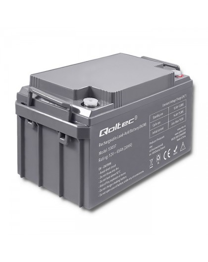 Qoltec Akumulator AGM | 12V | 65Ah | max 780A