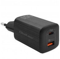 Qoltec 50766 mobile device charger Laptop, Portable gaming console, Power bank, Smartphone, Smartwatch, Tablet Black AC Fast cha