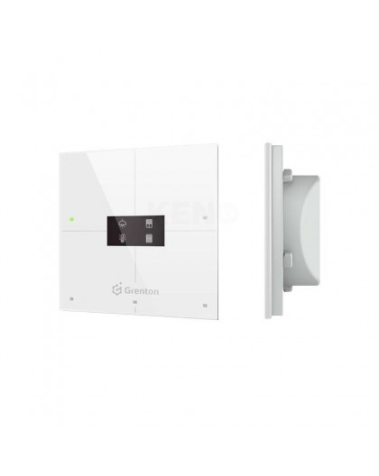 GRENTON SMART PANEL/ 4 TOUCH AREA/ OLED DISPLAY/ TF-BUS/ WHITE GLASS FRONT