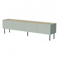 Cama FELLINI TV cabinet 200x40x52 olive + oiled oak top