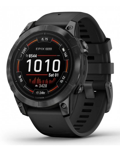 Garmin epix Pro (Gen 2) 3.3 cm (1.3") AMOLED 47 mm Digital 416 x 416 pixels Touchscreen Grey Wi-Fi GPS (satellite)