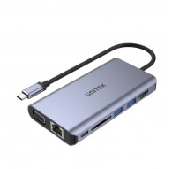 Unitek D1019B USB-C Hub 8W1 USB-C 3.1, PD 100W, D1019B