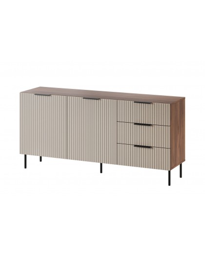 Cama Chest of drawers 1 ALMERA 156x42x75 walnut/cashmere