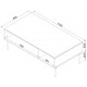 PALAZZO BIS table/latrine 110x60x40 white matte