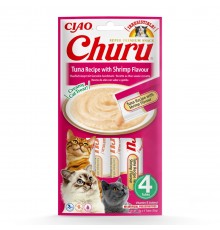 INABA Churu Tuna with shrimp flavour - cat treats - 4x14 g