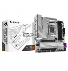 GIGABYTE B650M AORUS ELITE AX ICE Motherboard - AMD Ryzen 9000 Series CPUs, 12+2+2 Phases VRM, up to 8000MHz DDR5 (OC), 1xPCIe 5
