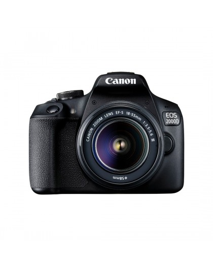Canon EOS 2000D + EF-S 18-55mm f/3.5-5.6 III SLR Camera Kit 24.1 MP CMOS 6000 x 4000 pixels Black
