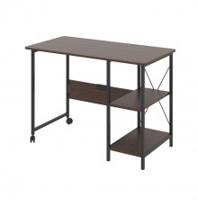 Maclean loft folding desk, dimensions: 107x45x75cm, max - 150 kg, with top, dark walnut color, MC-411 B