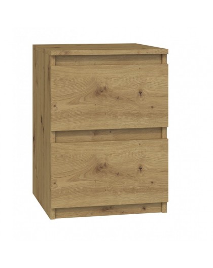 M2 Malwa bedside table 2 drawers Oak Artisan