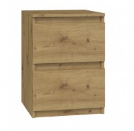 M2 Malwa bedside table 2 drawers Oak Artisan