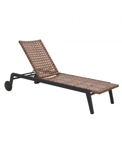 Garden lounger TEXAS brown