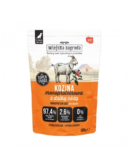 WIEJSKA ZAGRODA Monoprotein Goat - wet dog food - 500g