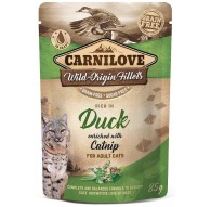 CARNILOVE CAT POUCH Wet cat food Duck, Catnip 85 g