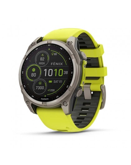 Garmin fenix 8 3.3 cm (1.3") 47 mm Digital 260 x 260 pixels Touchscreen Titanium Wi-Fi GPS (satellite)