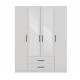 Topeshop ROMANA 160 BIEL bedroom wardrobe/closet 11 shelves 4 door(s) White