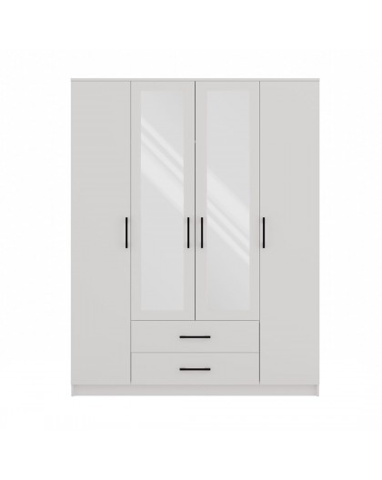 Topeshop ROMANA 160 BIEL bedroom wardrobe/closet 11 shelves 4 door(s) White
