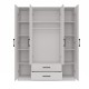 Topeshop ROMANA 160 BIEL bedroom wardrobe/closet 11 shelves 4 door(s) White