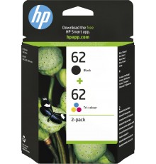 HP 62 2er Pack Schwarz Farbe dreifarbig Tintenpatrone