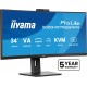 iiyama ProLite 34’’ VA UWQHD curved monitor with a built-in Windows Hello camera and microphone, USB-C Dock, LAN, KVM-Switch and