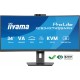 iiyama ProLite 34’’ VA UWQHD curved monitor with a built-in Windows Hello camera and microphone, USB-C Dock, LAN, KVM-Switch and