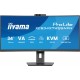 iiyama ProLite 34’’ VA UWQHD curved monitor with a built-in Windows Hello camera and microphone, USB-C Dock, LAN, KVM-Switch and