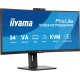 iiyama ProLite 34’’ VA UWQHD curved monitor with a built-in Windows Hello camera and microphone, USB-C Dock, LAN, KVM-Switch and