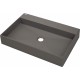 Granite countertop washbasin with space for a tap - 60x40 cm