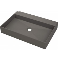 Granite countertop washbasin with space for a tap - 60x40 cm