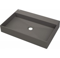Granite countertop washbasin with space for a tap - 60x40 cm