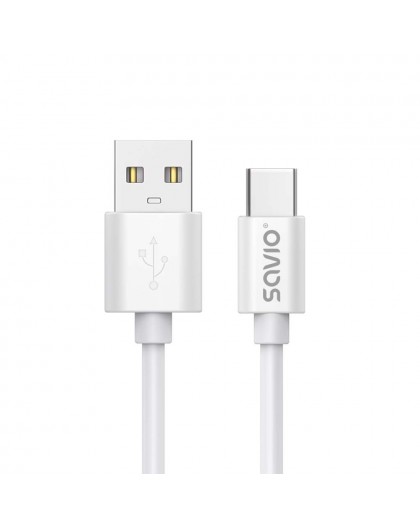 USB cable 2 m USB 2.0, USB A - USB C White SAVIO CL-168