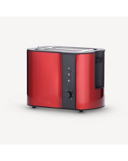 Severin AT 2217 toaster 2 slice(s) 800 W Metallic, Red