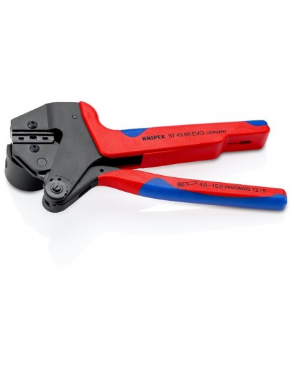 Crimping pliers for interchangeable dies