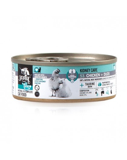 3COTY Chicken with duck Kidney care - wet cat food - 80g