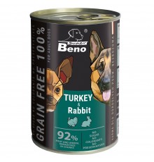 SUPER BENO Turkey and rabbit - wet dog food - 415g